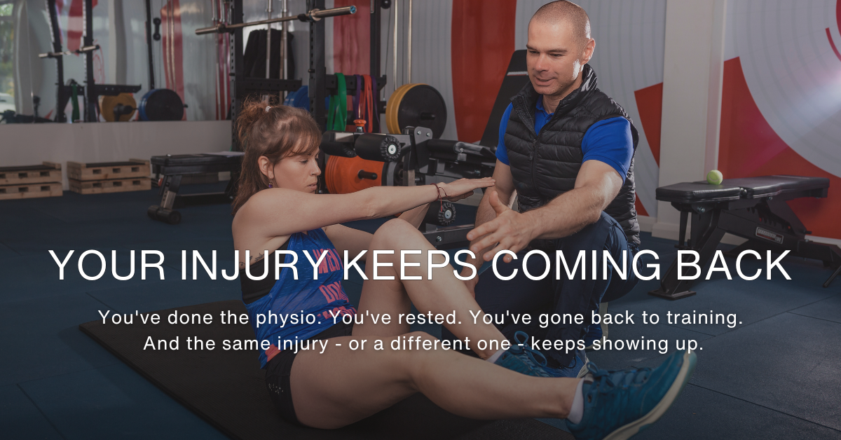 Athlete training after injury with coach at Athletic Training Centre